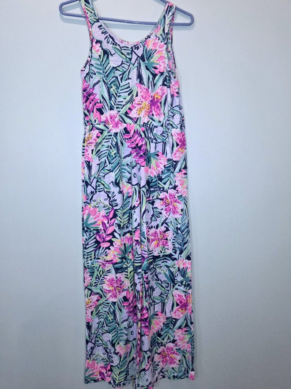 NWOT Lilly Pulitzer Floral Cotton Jumpsuit Size XL (12/14)